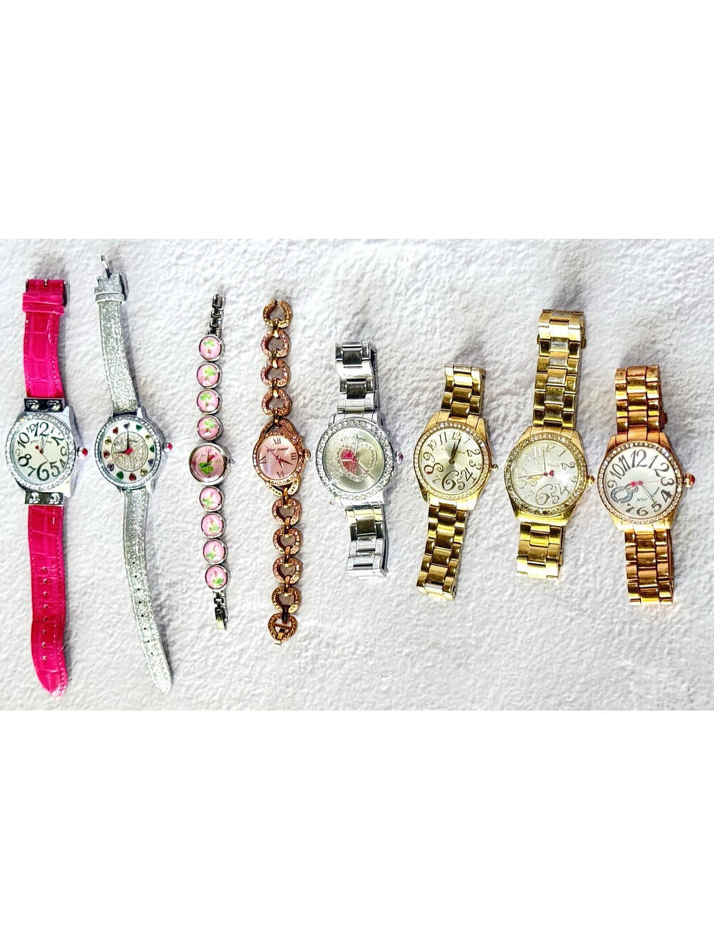 Lot of 8 Betsey Johnson Watches - Heart Floral Leopard XOXO Boyfriend Mixed Lot